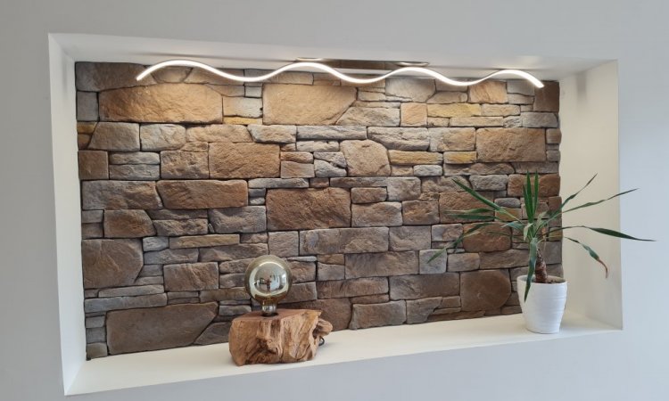 Création de niche sur un mur en pierre à Villefranche-sur-Saône - JLM RENOVATION 